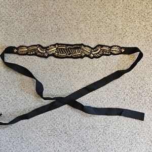 Anthropologie Black and Gold Women's Belt